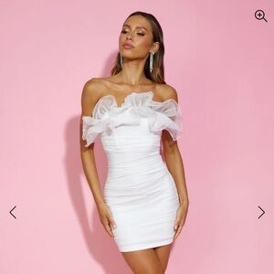 HELLO MOLLY MISTY NIGHTS DRESS WHITE